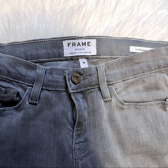 FRAME Denim Los Angeles Le Skinny de Jeanne Gray Jeans Size 26 - Picture 2 of 4